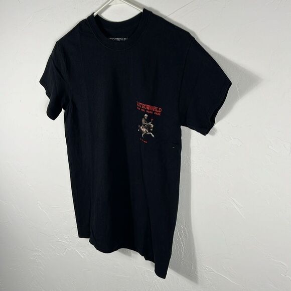 🔥 Travis Scott ASTROWORLD Wish You Were Here Cactus Jack Merch RAP Tee Sm- EUC - Picture 5 of 6